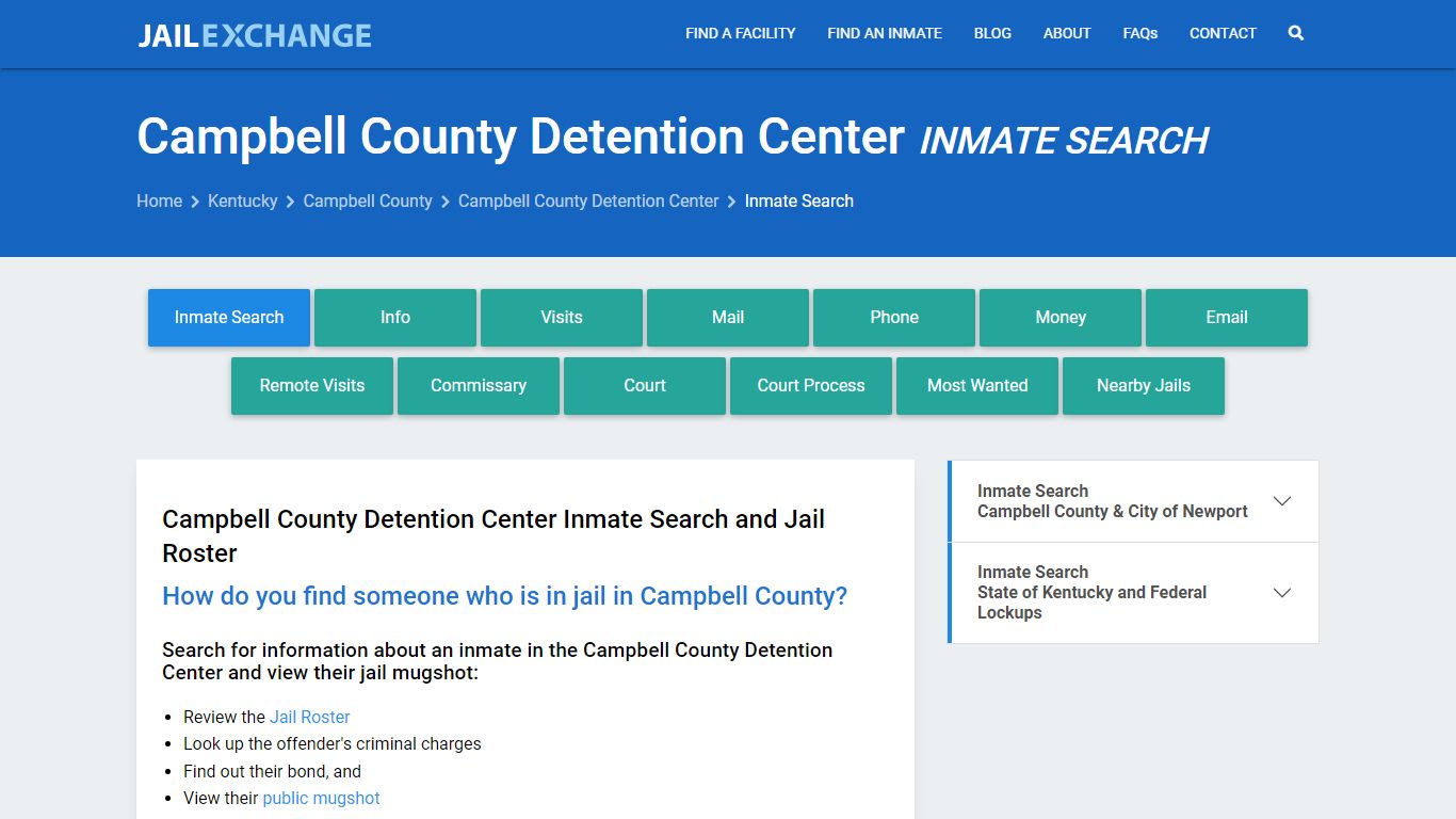 Campbell County Detention Center Inmate Search - Jail Exchange